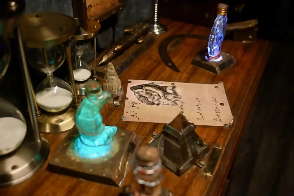 Potions on a wood table